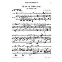 Holford, F Summer Madrigal Oboe And Piano