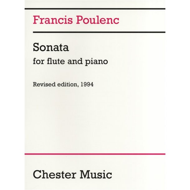 Francis Poulenc: Sonata For Flute And Piano