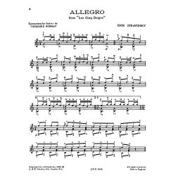 Igor Stravinsky: Allegro From Les Cinq Doigts for Guitar