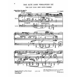 J.S.Bach/Walter Rummel: The Old Year Now Hath Passed