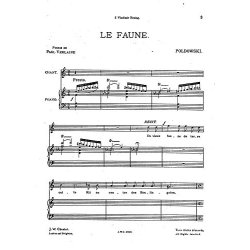Poldowski: Le Faune for Voice with Piano acc.