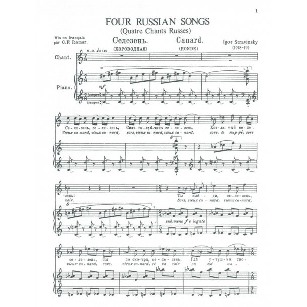 Igor Stravinsky: Four Russian Songs (Quatre Chants Russes)