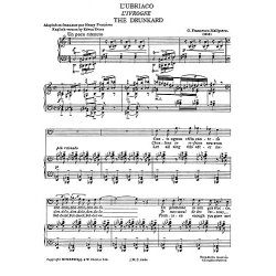 Malipiero: The Drunkard From Sette Canzoni (L'ubriaco)  for Baritone Solo with Piano acc.