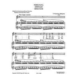 Malipiero: Serenata From Sette Canzoni for Tenor Solo with Piano acc.