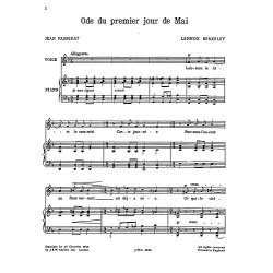 Lennox Berkeley: Ode Du Premier Jour De Mai Op.14 No.2