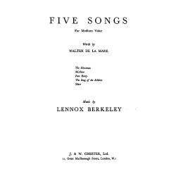 Lennox Berkeley: Five Songs Op.26