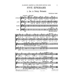 Nicholas Maw: Five Epigrams For Mixed Voices