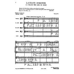 Tallis: Laudate Dominum for SAATB