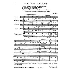 Viadana: O Sacrum Convivium for TTBB Chorus
