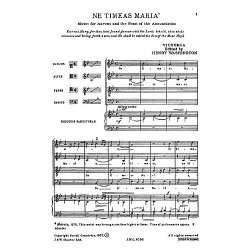 Victoria: Ne Timeas Maria for SATB Chorus
