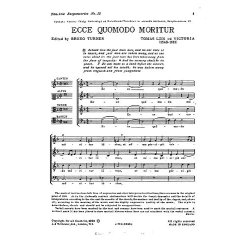 Victoria  Ecce Quomodo Moritur (Tenebrae Responsories No.15) Satb