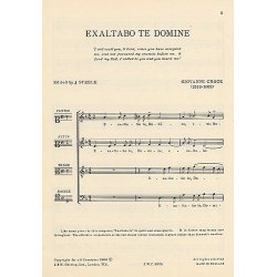 Giovanni Croce: Exaltabo Te Domine
