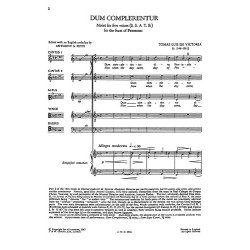 Victoria: Dum Complerentur SSATB