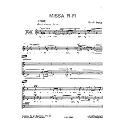 Dalby: Missa Fi-fi  (Vocal Score)