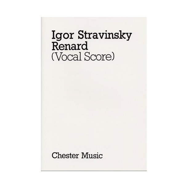 Igor Stravinsky: Renard (Vocal/Piano Score)