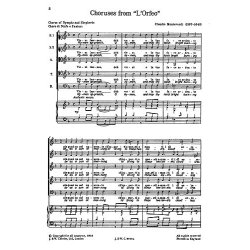 Monteverdi: Choruses From L'Orfeo (Malipiero) for SATB Chorus