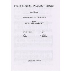 Igor Stravinsky: Four Russian Peasant Songs (Upper or Lower Voices)