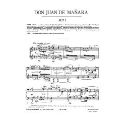 Goossens: Don Juan De Manara (Vocal Score)