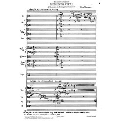 Thea Musgrave: Memento Vitae Orchestra (Full Score)