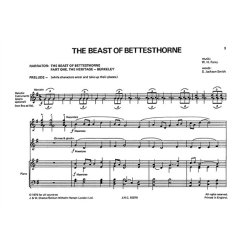 The Beast Of Bettesthorne Piano Score and Parts (Voices and Recorders, 15 Libretti 5 Percussion)