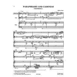Anthony Payne: Paraphrases And Cadenzas (Score)