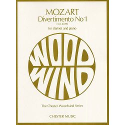 Mozart: Divertimento No.1 K439b For Clarinet And Piano