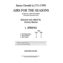 Oswald: Airs For The Seasons: No.1 Spring For Flute And Piano