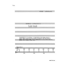 WITOLD LUTOSLAWSKI  DOUBLE CONCERTO -SOLO HARP