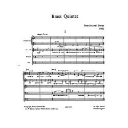 Peter Maxwell Davies: Brass Quintet Study Score