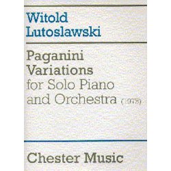 Witold Lutoslawski: Paganini Variations For Solo Piano And Orchestra (Score)