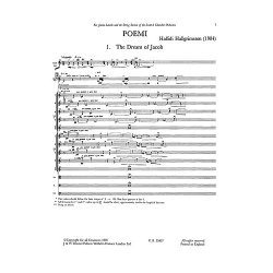Hallgrimsson: Poemi For Violin And String Orchestra (Full Score)