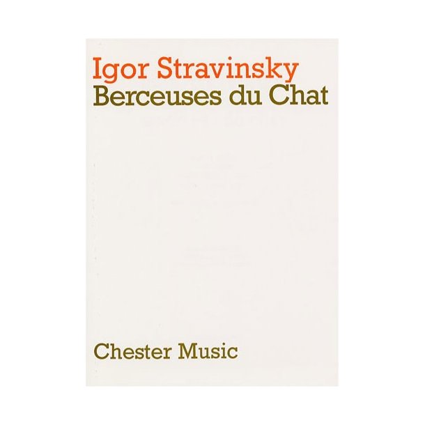Igor Stravinsky: Berceuses Du Chat (Miniature Score)