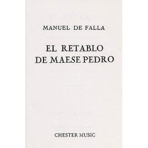 De Falla:  El Retablo De Maese Pedro (Spanish Edition)