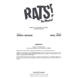 Nigel Hess: Rats! The Musical (Libretto) 1-9 Copies