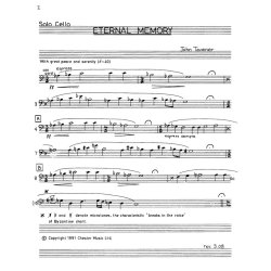John Tavener: Eternal Memory (Solo Cello Part)