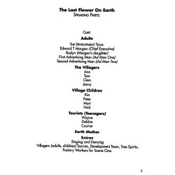 The Last Flower On Earth Lyrics and Libretto