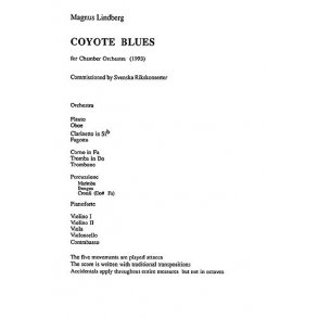 Magnus Lindberg: Coyote Blues (Full Score)