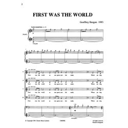 Burgon: First Was The World (Vocal Score)