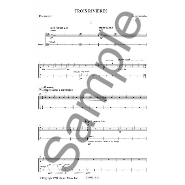 Kaija Saariaho: Trois Rivieres (Parts)