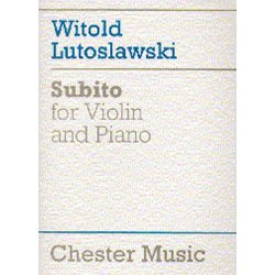 Witold Lutoslawski: Subito For Violin And Piano