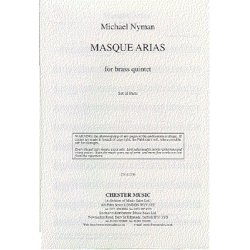 Michael Nyman: Masque Arias For Brass Quintet Parts