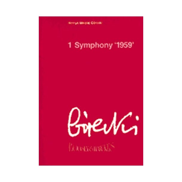 Henryk Gorecki: Symphony No.1 '1959'  (Study Score)