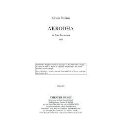 Kevin Volans: Akrodha For Solo Percussion