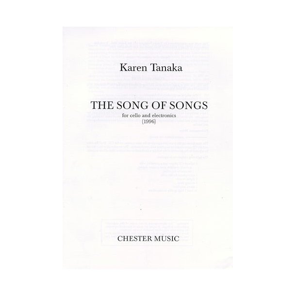 Tanaka: The Song Of Songs For Cello And Electronics (1996)