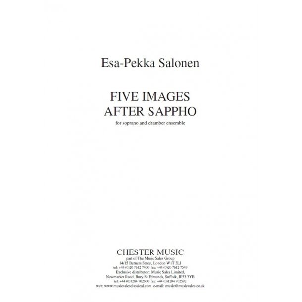 Esa-Pekka Salonen: Five Images After Sappho