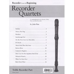 Recorder Quartets: Treble Recorder Part