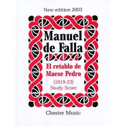 Manuel De Falla: El Retablo De Maese Pedro (Study Score)