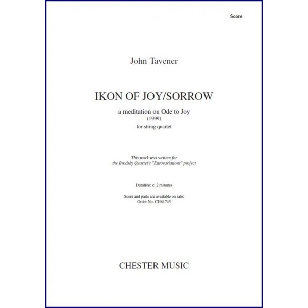 John Tavener: Ikon Of Joy/Sorrow (String Quartet)