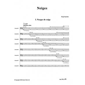 Kaija Saariaho: Neiges For Eight Cellos (Score and Parts)