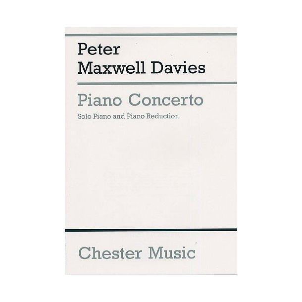 Peter Maxwell Davies: Piano Concerto (2 Piano Score)